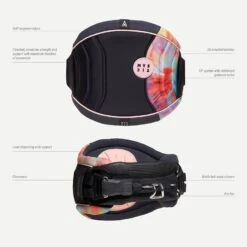 Mystic Dazzled Womens Kiteboarding Waist Harness - Dark Grey - 20% Off -Kiteboarding Gear Store mystic 2022 dazzled dark grey size 4