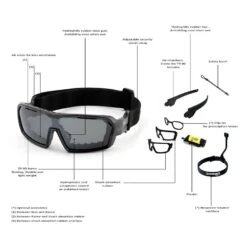 Ocean Chameleon Kiteboarding Water Shades - Matte Black W/Blue Revo Lense -Kiteboarding Gear Store ocean chameleon glasses matte black revo blue lense 3