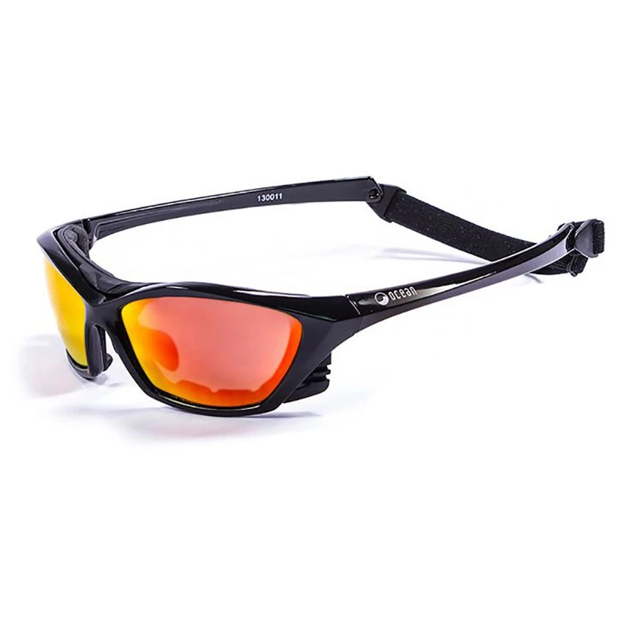 Ocean Lake Garda Kiteboarding Water Shades -Shiny Black W/Red Revo Lens 1 Ocean Lake Garda Kiteboarding Water Shades -Shiny Black W/Red Revo Lens